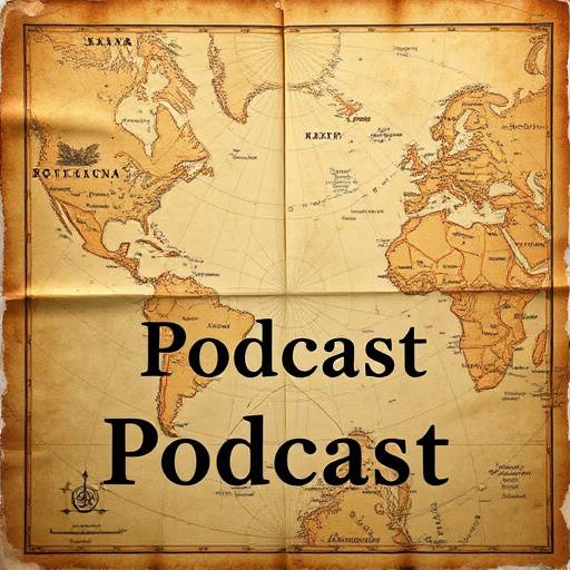 Podcast cover art for 'History Uncovered' - a historical exploration podcast. The cover shows an old map with faded colors.