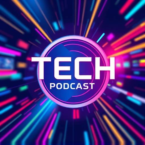 Podcast cover art for 'Tech Talk Today' - a tech news podcast.