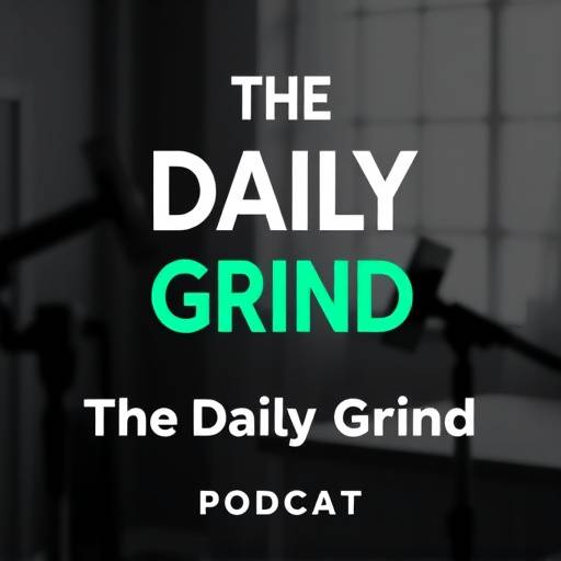 Podcast cover art for 'The Daily Grind' - a productivity podcast.